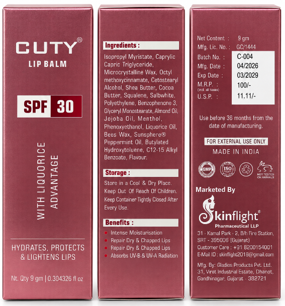 CUTY Lip Balm SPF 30