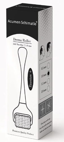 Derma Roller for Hair Growth 1.0mm with 540 Titanium Needles